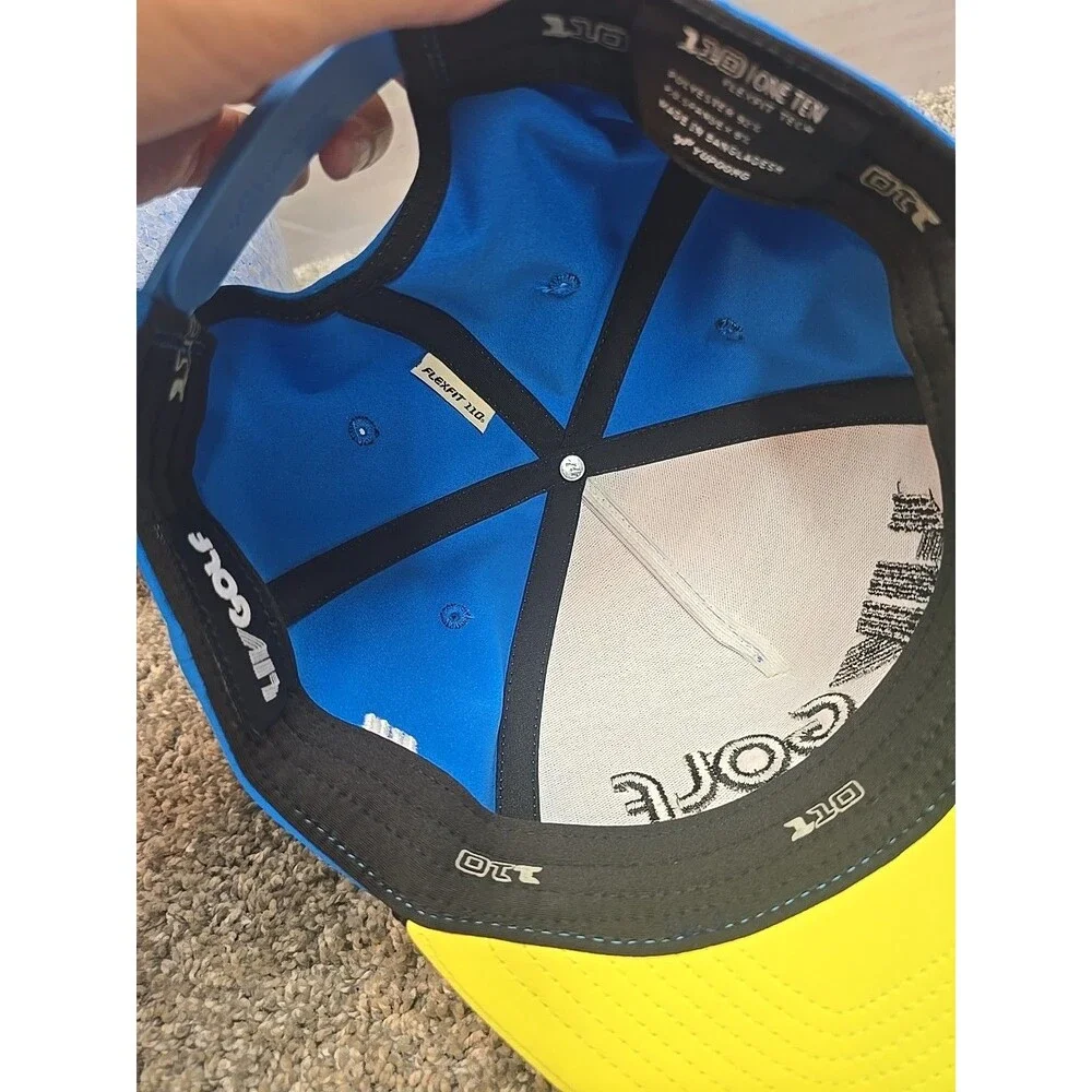LIV GOLF Hat Cap Adjustable FlexFit 110 Blue Yellow